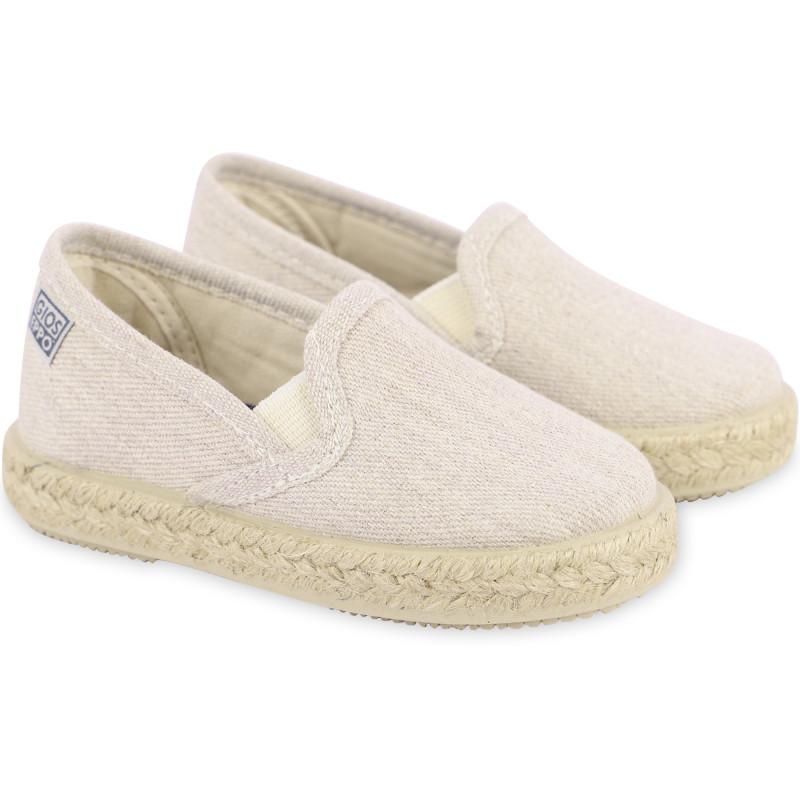 GIOSEPPO Canvas logo espadrilles in beige
