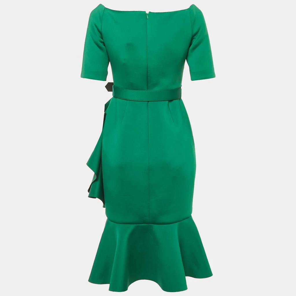 Shop Badgley Mischka Green Neoprene Ruffled Midi Dress S on Sale at  BeyondStyle  Get 53% Off Badgley Mischka Green Neoprene Ruffled Midi Dress  S with Limited-Time Flash Deals, Exclusive Discounts, and