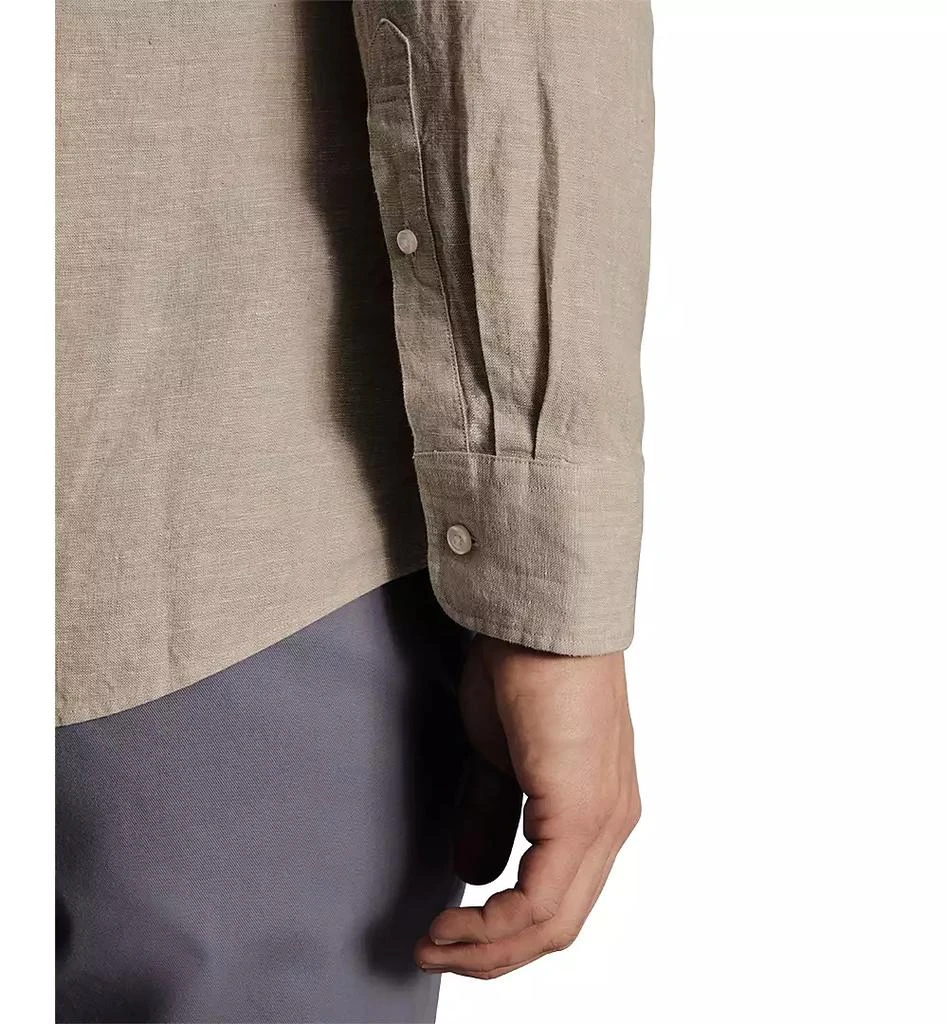 Charles Tyrwhitt Men's Slim Fit Long Sleeve Linen Button-Front Shirt 3