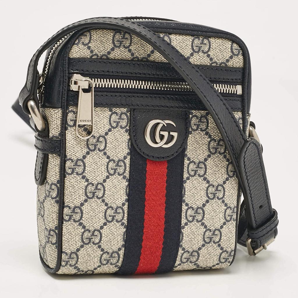 ショルダーバッグ・ポシェット GUCCI Ophidia GG Supreme leather shoulder bag Blu/beige Gucci Beige/Blue Supreme GG Coated Canvas Ophidia Small