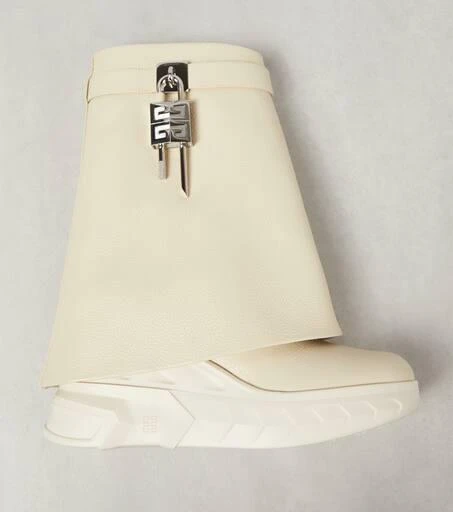 Givenchy Shark Lock Biker leather ankle boots 6