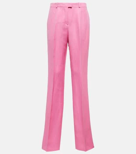 ETRO Linen and silk straight-leg pants 1