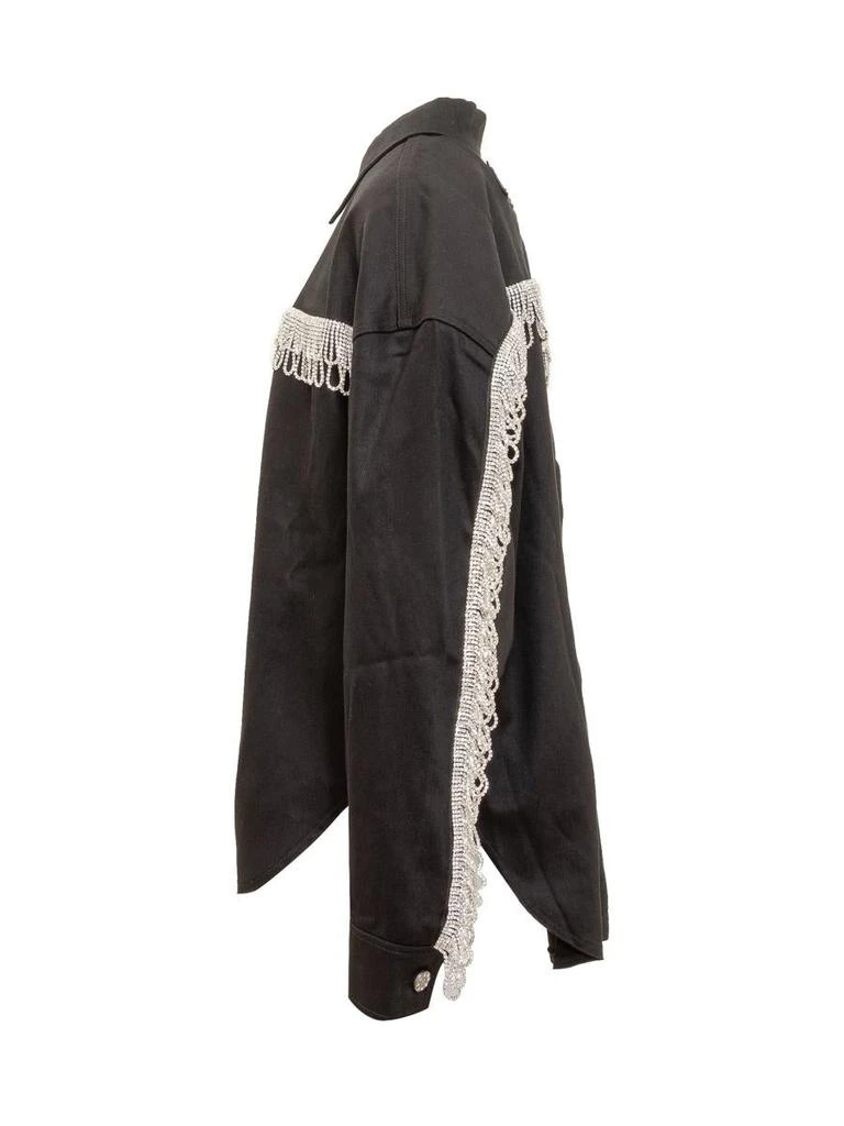 ROTATE Birger Christensen Rotate Denim Jacket With Rhinestones 3