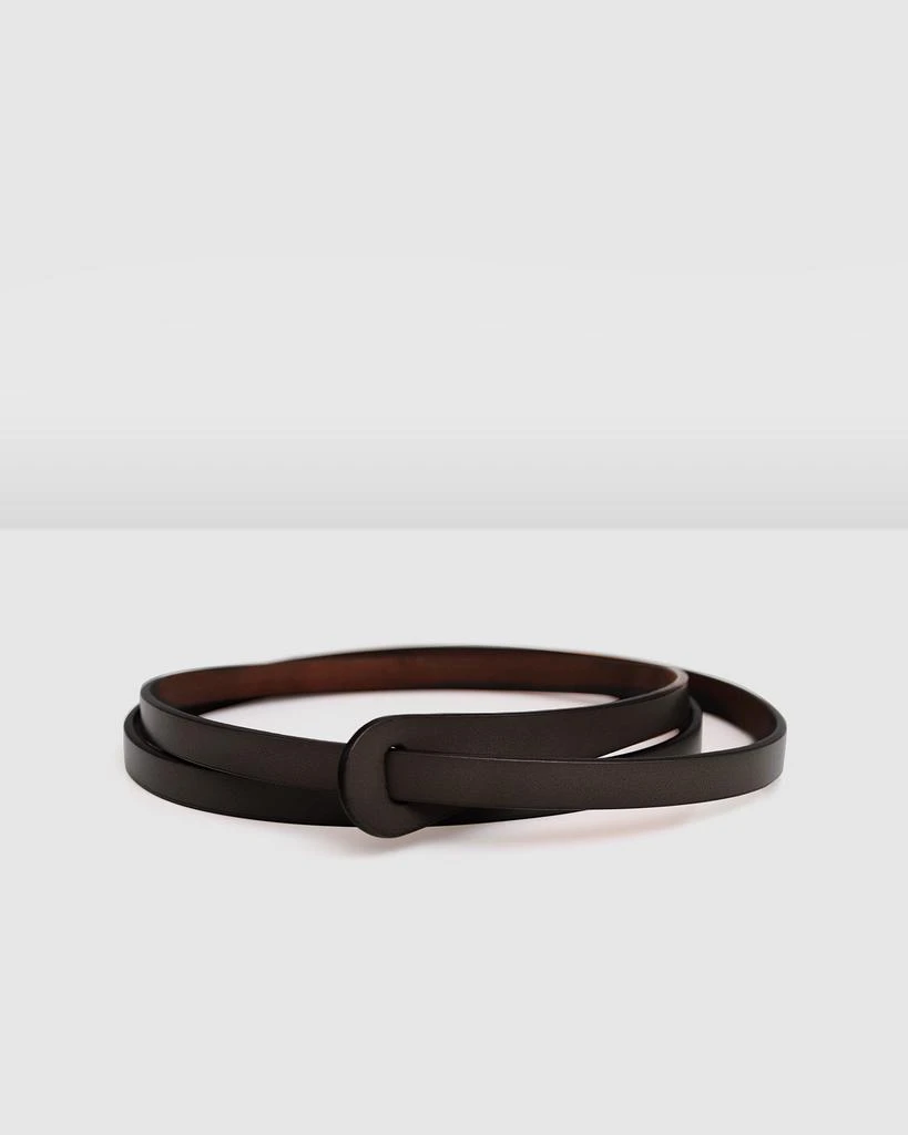 Belle & Bloom Tie The Knot Leather Belt - Espresso 2