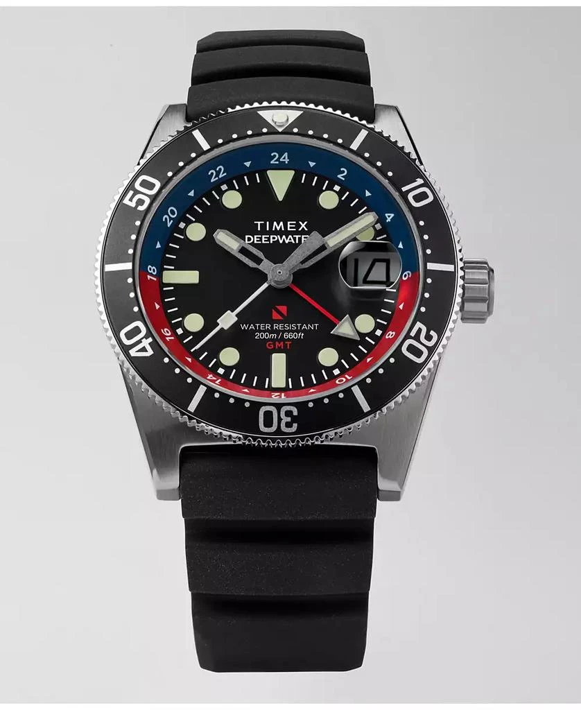 Timex Men's Analog Black Rubber Strap Watch, 41mm 10