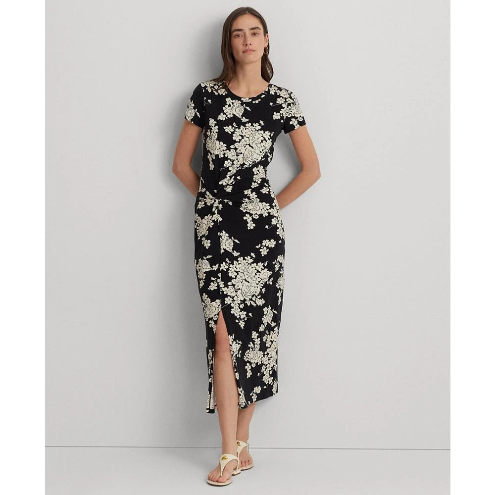 Lauren Ralph Lauren Women's Floral Jersey Twist-Front Midi Dress 1
