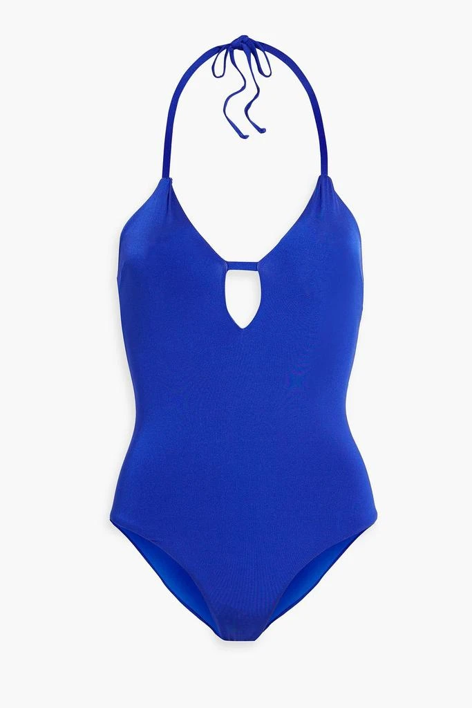 IRIS & INK Arielle cutout halterneck swimsuit 1
