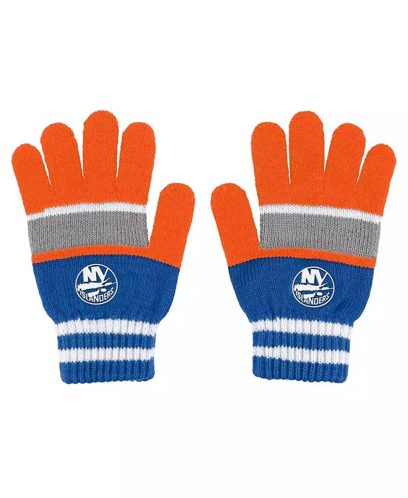 WEAR by Erin Andrews Women's New York Islanders Stripe Glove and Scarf Set 2