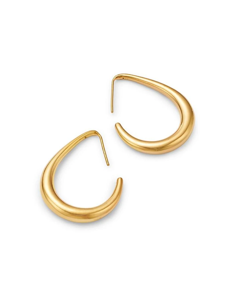 Bloomingdale's Fine Collection Bloomingdale's Polished Graduated Electroform Medium Hoop Earrings in 14K Yellow Gold 3