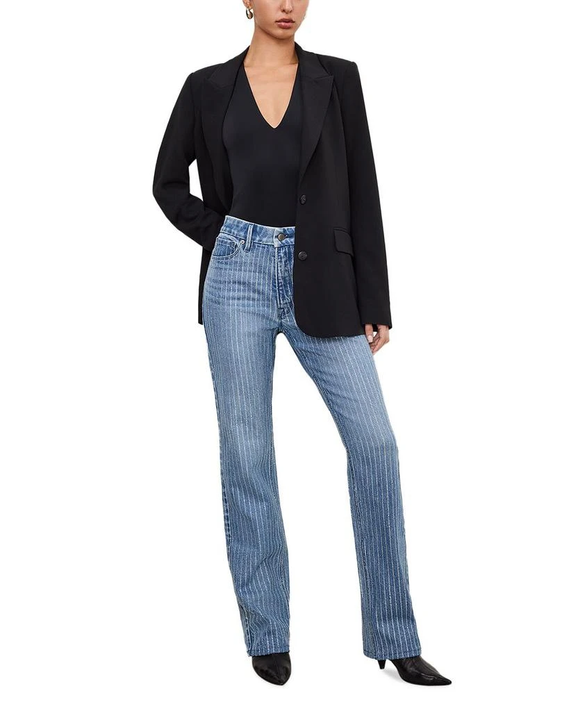 Good American Good Icon Rhinestone Straight Jeans in I728 2