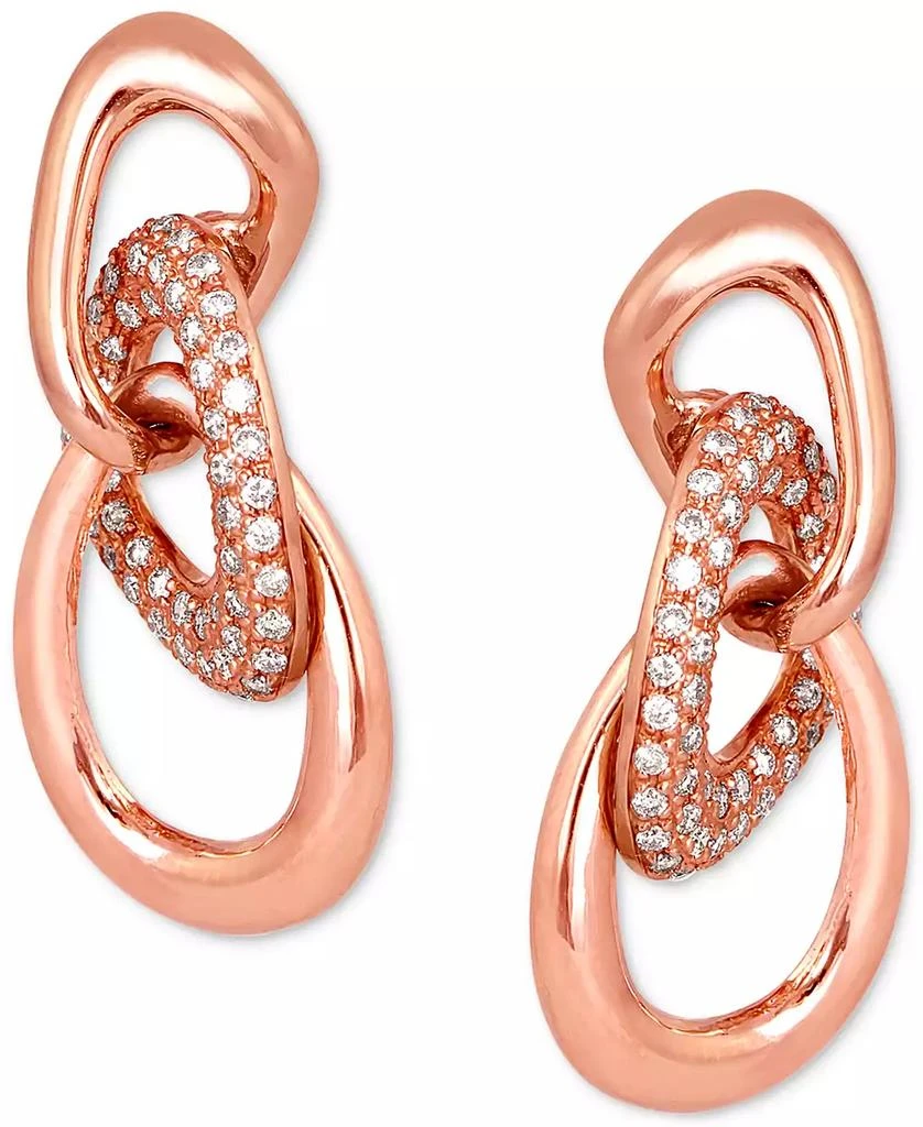 Le Vian Vanilla Diamond (1/2 ct. t.w.) Link Drop Earrings in 14k Strawberry Gold 1