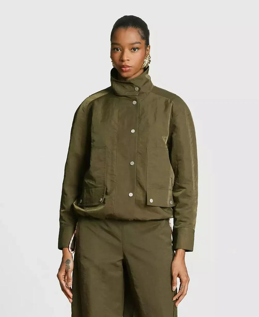 Avec Les Filles Women
s Mock Neck Track Jacket