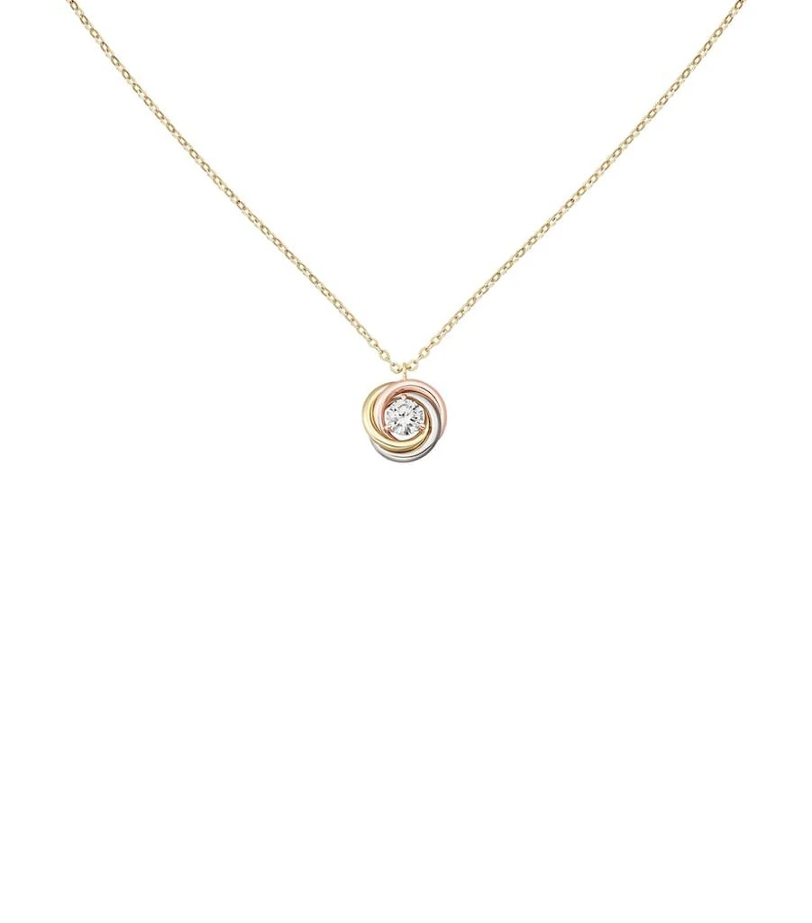 Cartier Mixed Gold and Diamond Trinity Necklace (36-40cm) 1