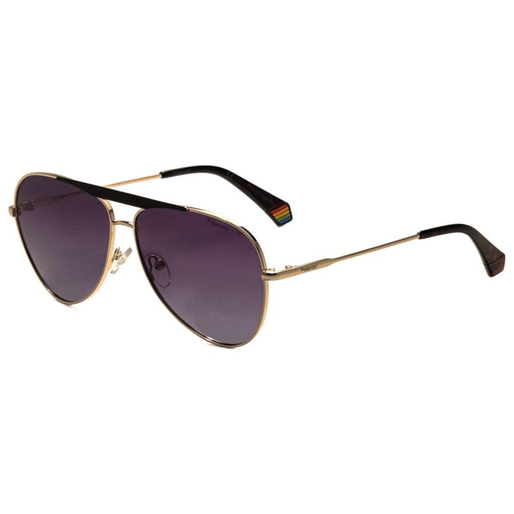 Polaroid Polaroid Men's Gold Aviator Polarized Sunglasses