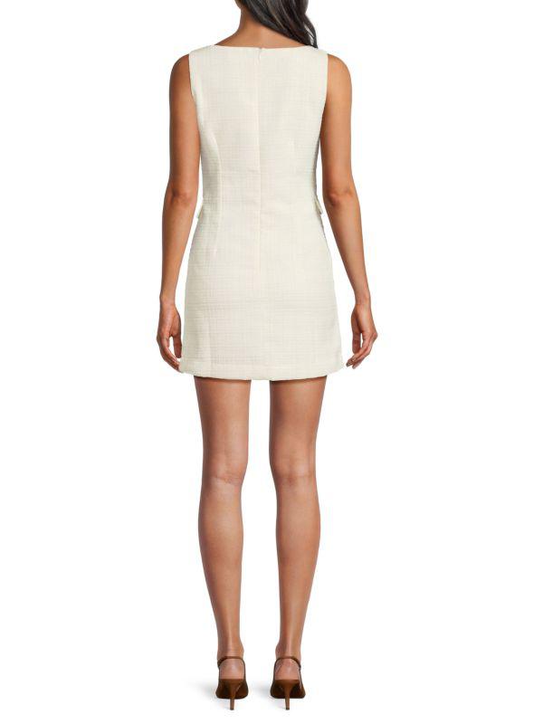 Lea & Viola ​Tweed Button-Detail Minidress