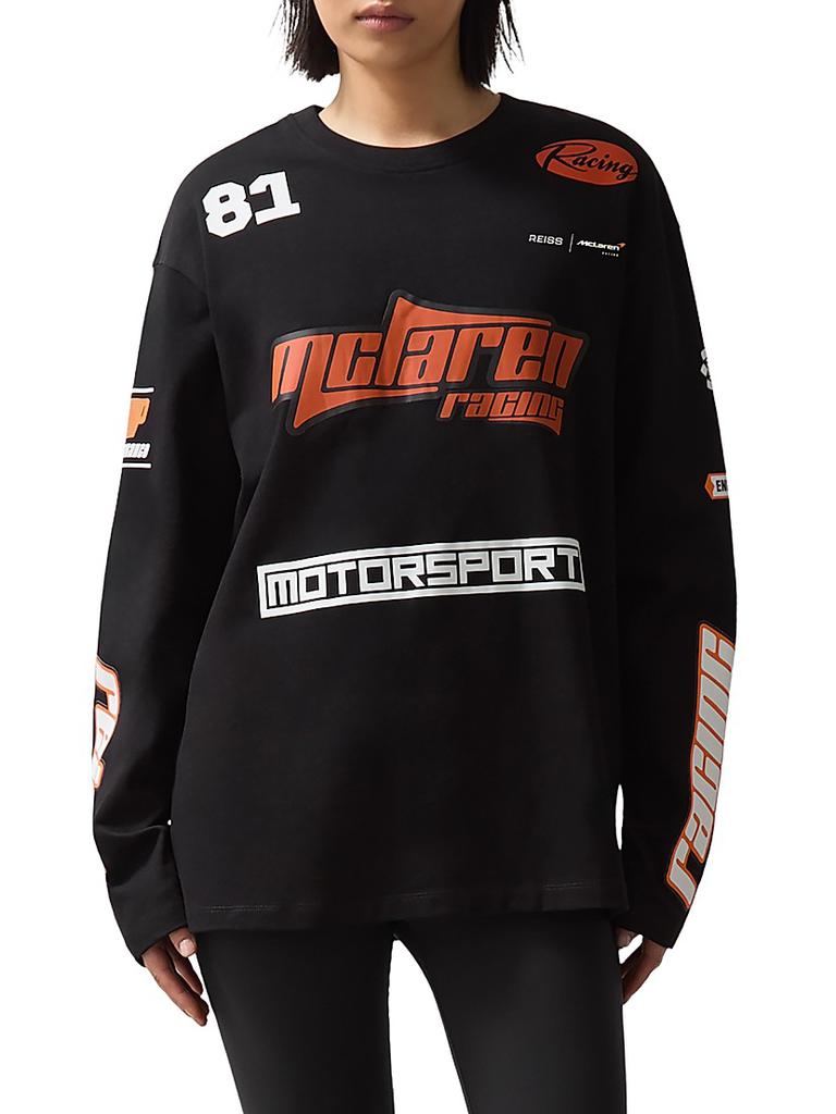 【海外限定】REISSTシャツ☆Oval McLaren F1 Team Cotton Logo T REISS Reiss x McLaren F1 Team Oval T-Shirt - Free Shipping