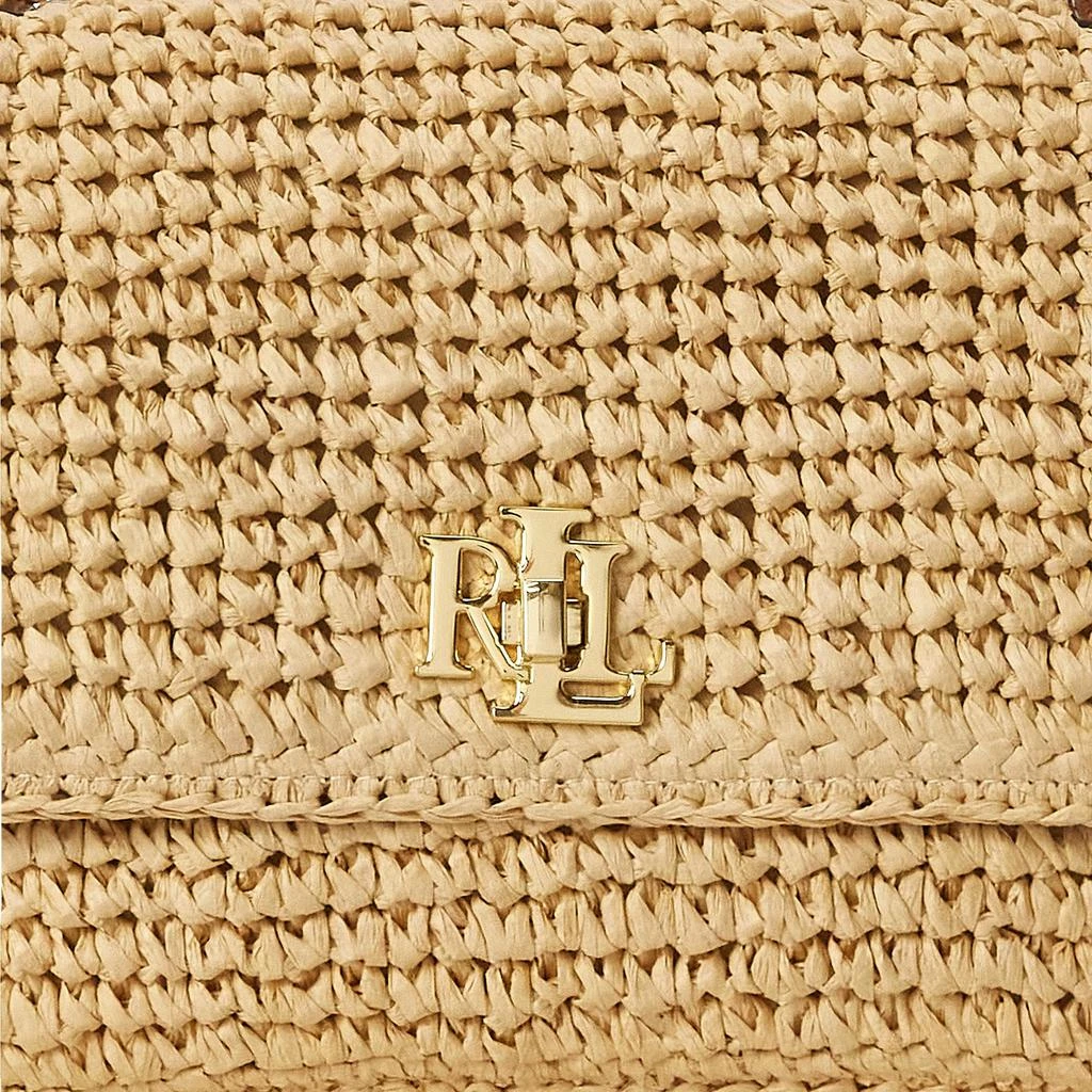 Ralph Lauren Woven Straw Medium Sophee Bag 4