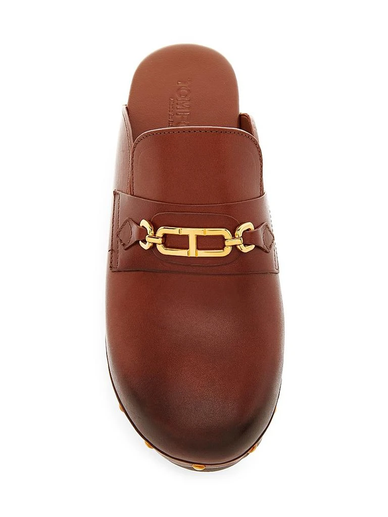 Tom Ford 40MM Leather Clogs 4
