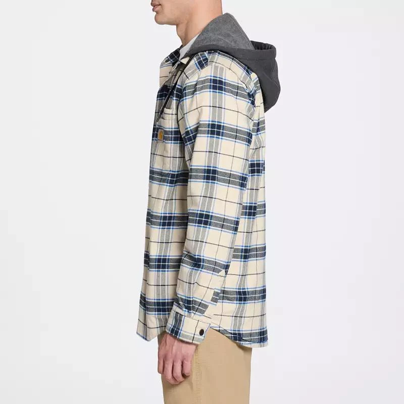 Carhartt Carhartt Men's Flannel Fleece Lined Hooded Shirt Jacket 4