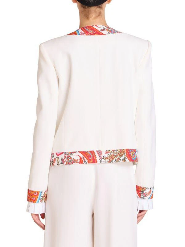 Andrew Gn Paisley-Trim Crepe Jacket 2