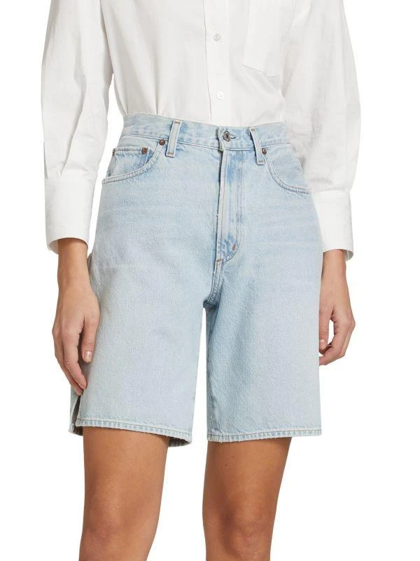 AGOLDE Vida Denim High-Rise Split Jean Shorts 1