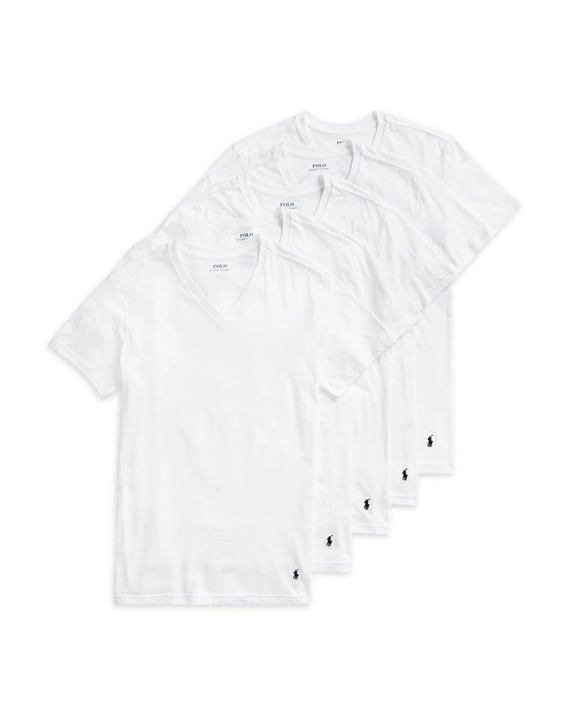 Polo Ralph Lauren Slim Fit V-Neck Undershirt, Pack of 5 1