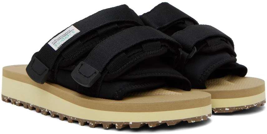 Suicoke Black & Beige Moto-Cab-Eco Sandals 4