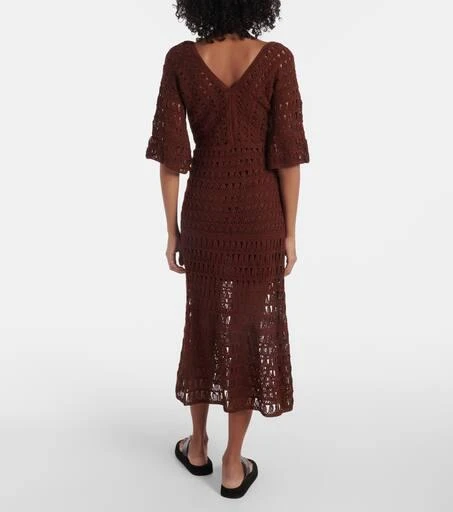 ANNA KOSTUROVA Marissa cotton crochet midi dress 3
