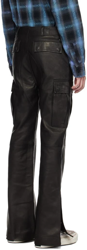 AMIRI Black Patch Pocket Leather Pants 3