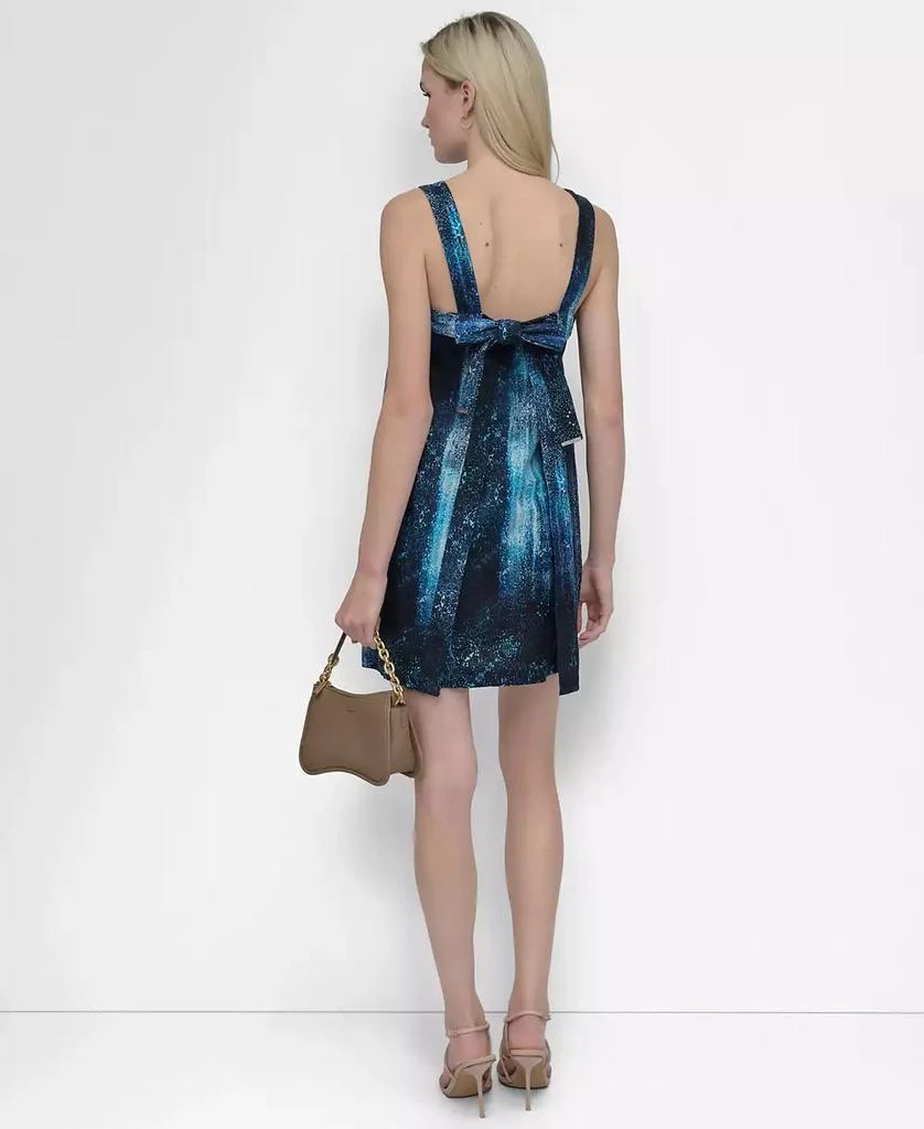 DKNY Women's Printed Square-Neck Sleeveless Dress 3