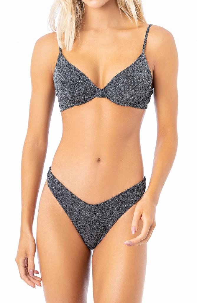 Maaji Splendour Metallic High Leg Bikini Bottoms 3
