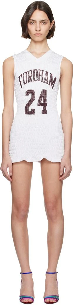 Shop White Reconstituted Shirred Basketball Jersey Minidress on Sale at  BeyondStyle  Get 26% Off White Reconstituted Shirred Basketball Jersey  Minidress with Limited-Time Flash Deals, Exclusive Discounts, and Special  Offers. Enjoy Unbeatable