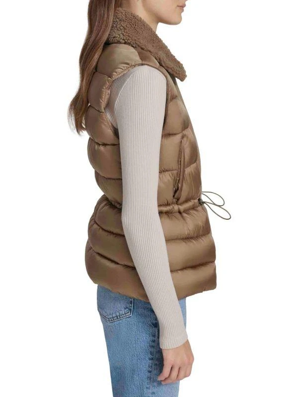 Andrew Marc Faux-Shearling Double-Breasted Puffer Vest 3
