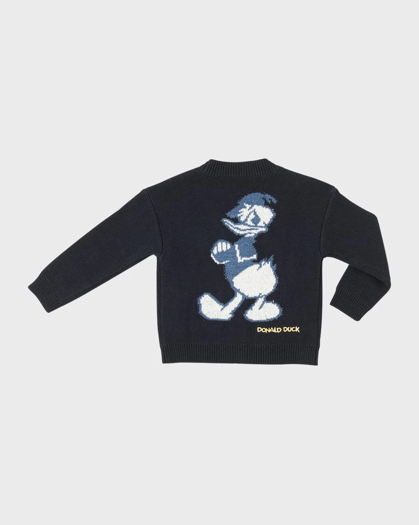 Barefoot Dreams Boy's Cozy Chic Donald Duck Intarsia Cardigan, Size 2-5 2