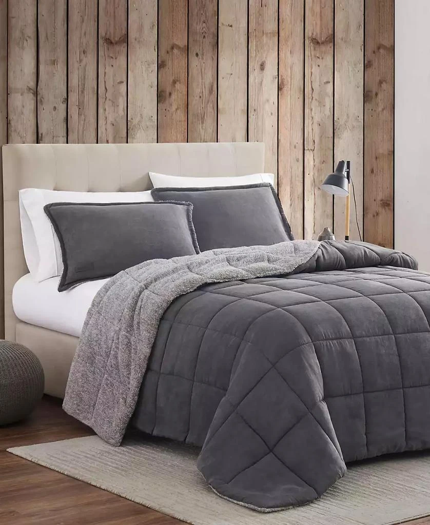 Eddie Bauer Sherwood Reversible Micro-suede Sherpa Comforter Set 8