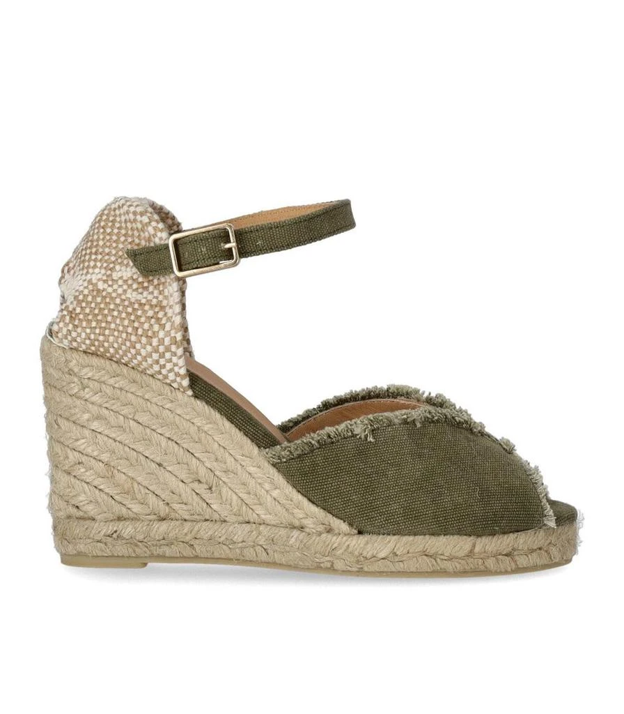 Castañer Castañer  Betina Olive Green Espadrille With Wedge 1