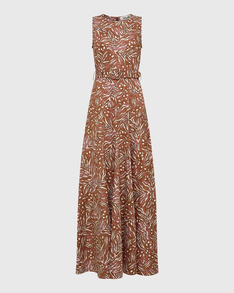 Diane von Furstenberg Elliot Abstract-Print Cotton-Linen Maxi Dress 1