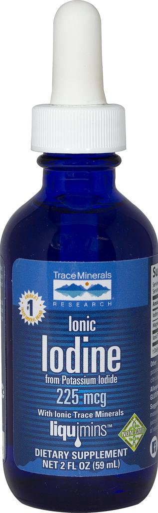 Trace Minerals Research Ionic Iodine 225 mcg 2 fl oz Liquid