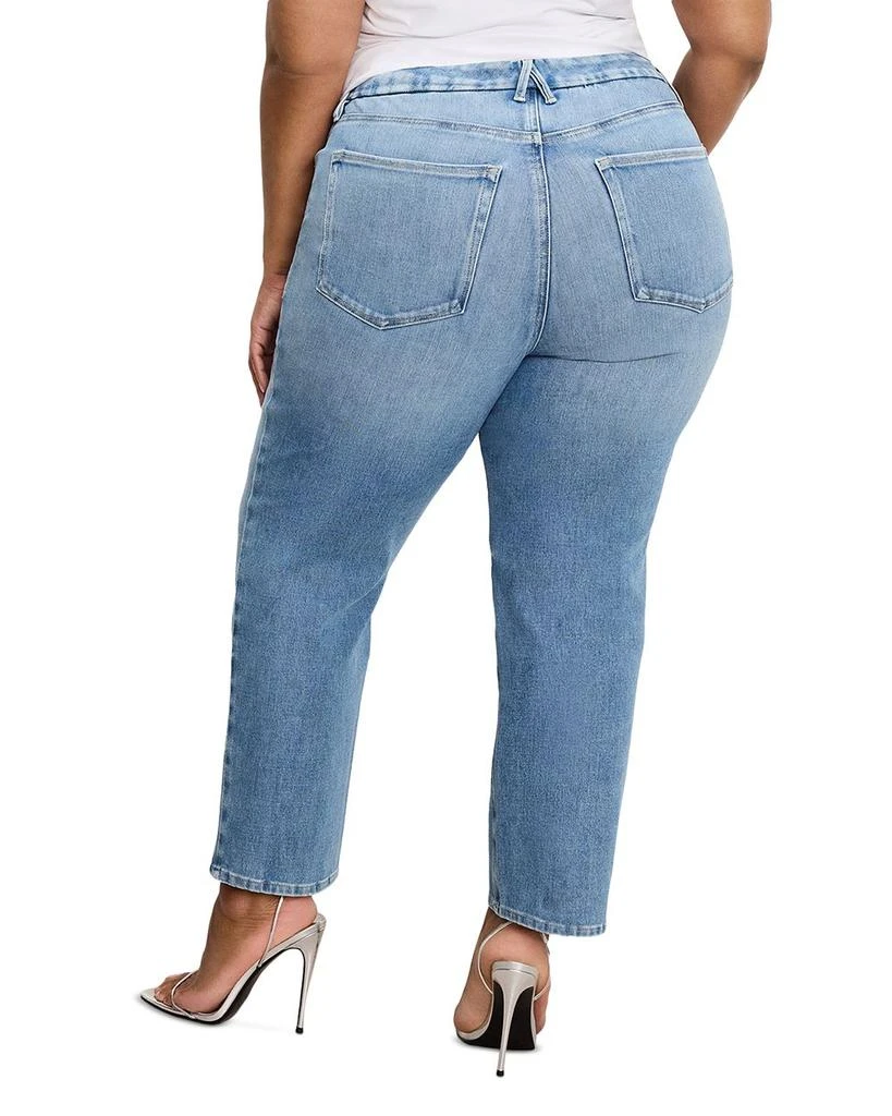 Good American Soft Tech Good Legs Straight Jeans Indigo1012 7