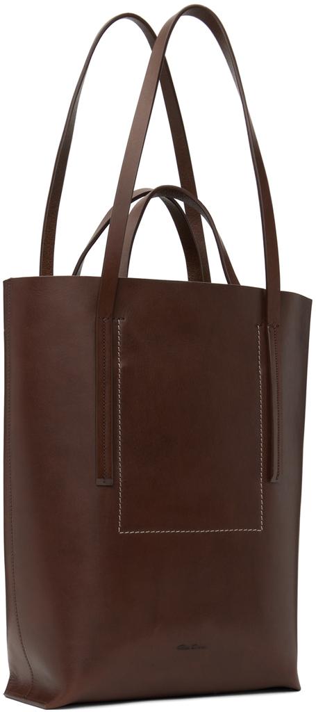 Rick Owens Burgundy Porterville Medium Shopper Tote