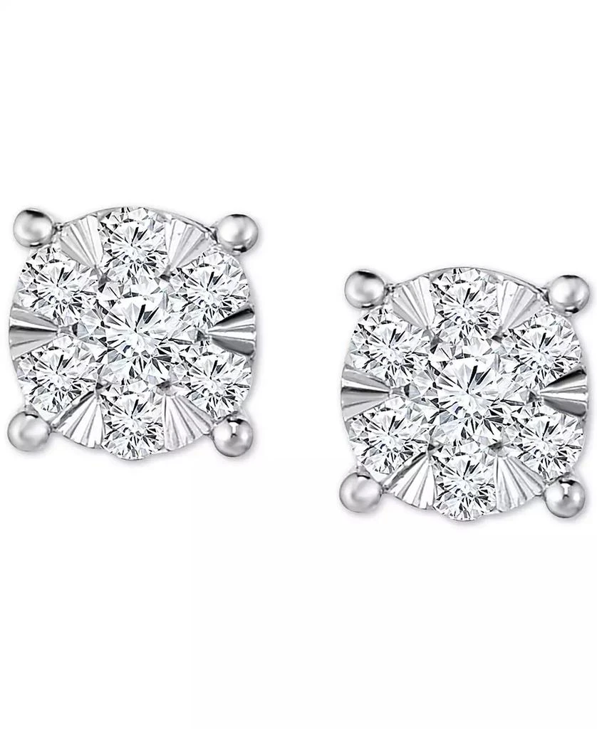 TruMiracle TruMiracle Diamond Stud Earrings (1 ct. t.w.) in 14k White Gold 3