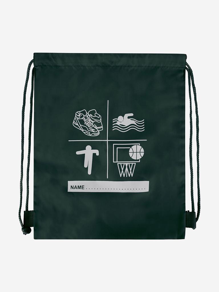 Zeco Schoolwear Zeco Kids School Premium Printed PE Bag in Green (40cm)