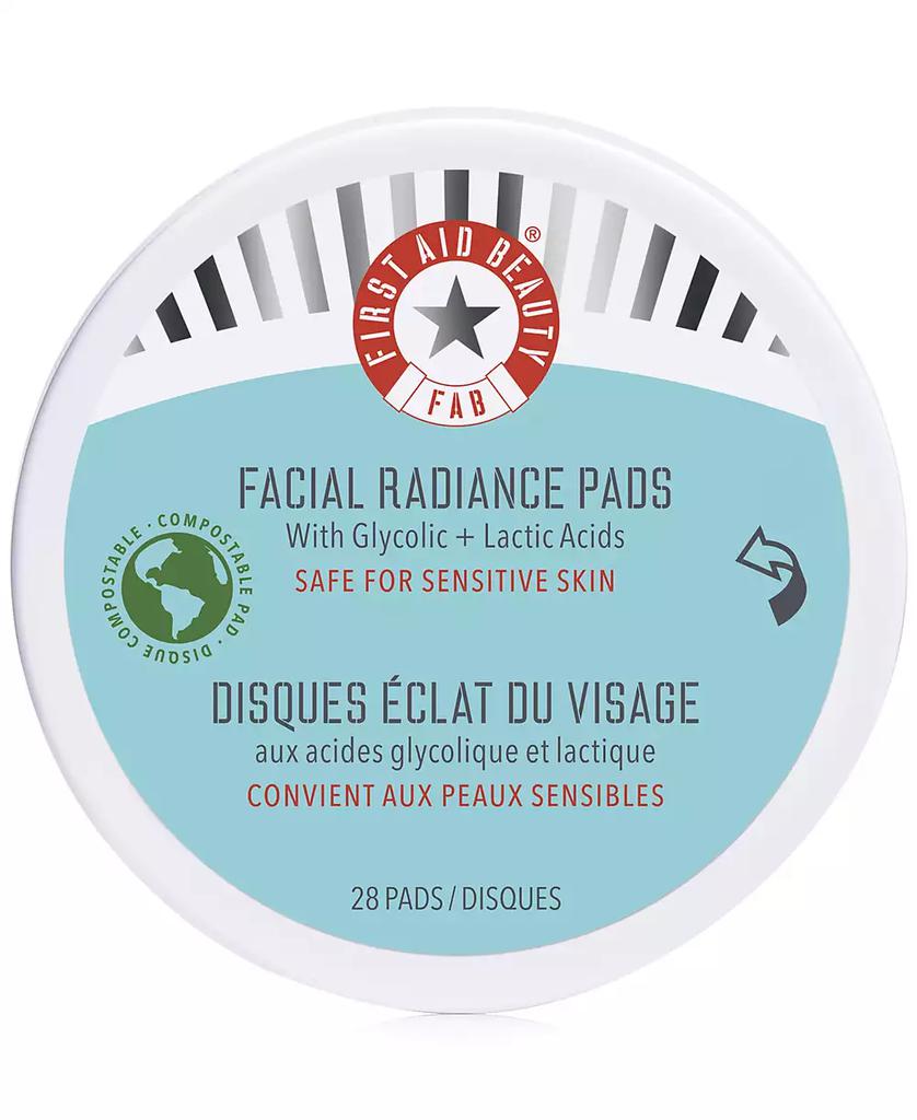 First Aid Beauty Facial Radiance Pads with Glycolic + Lactic Acids – Exfoliating Pads with AHA, 28 pads