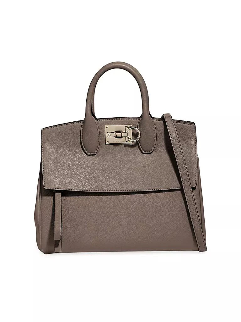 Salvatore Ferragamo Studio Box Small Leather Top-Handle Bag 1