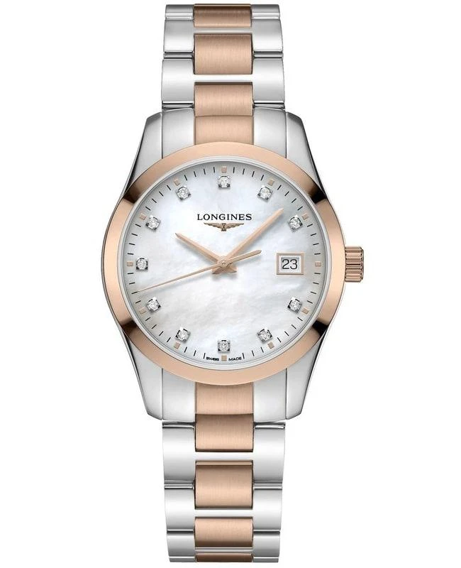 Longines Longines Conquest Classic Mother of Pearl Dial Diamond Two-Tone Steel Women's Watch L2.386.3.87.7 1