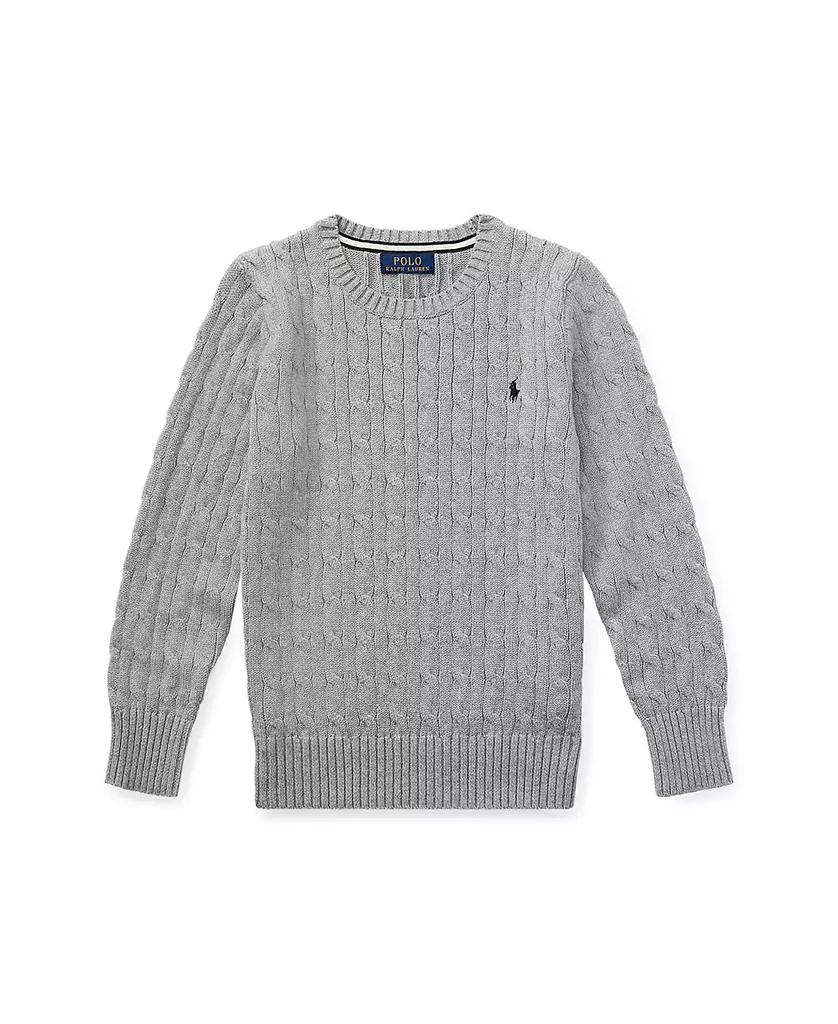 Ralph Lauren Big Boys Cable-Knit Cotton Sweater