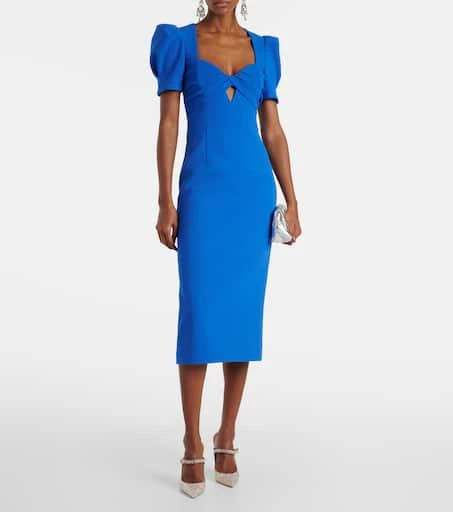 REBECCA VALLANCE Antonella cutout crêpe midi dress 2