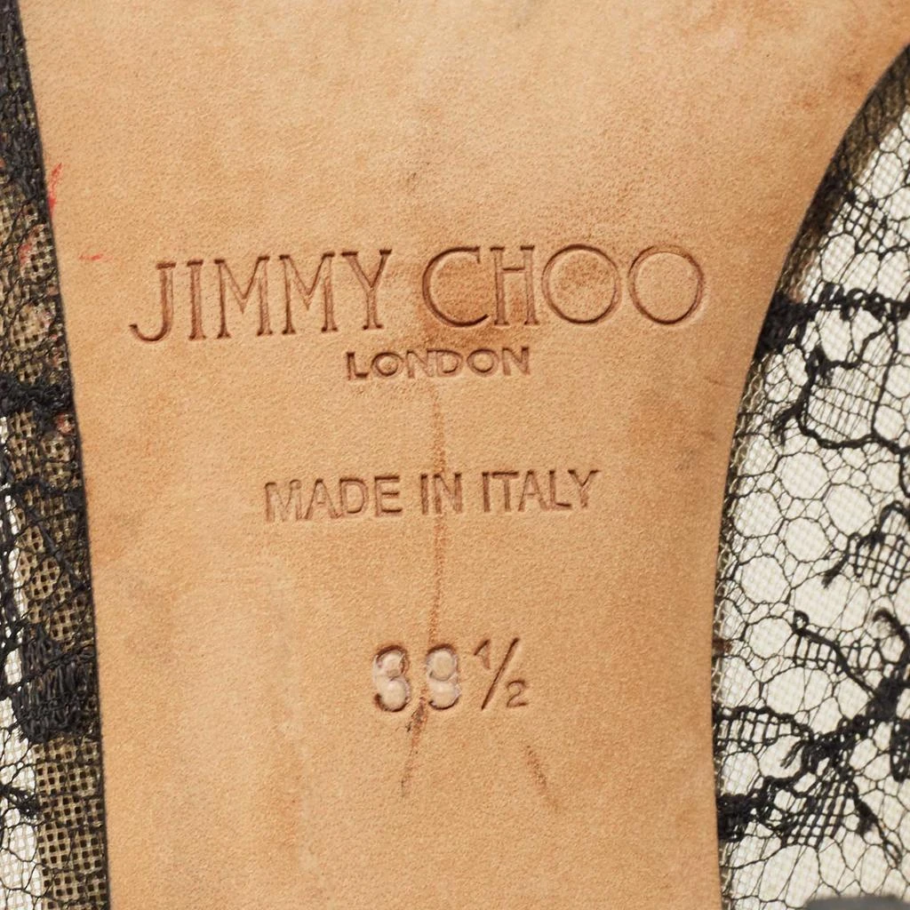 Jimmy Choo Jimmy Choo Black Lace Luna Peep Toe Pumps Size 39.5 8