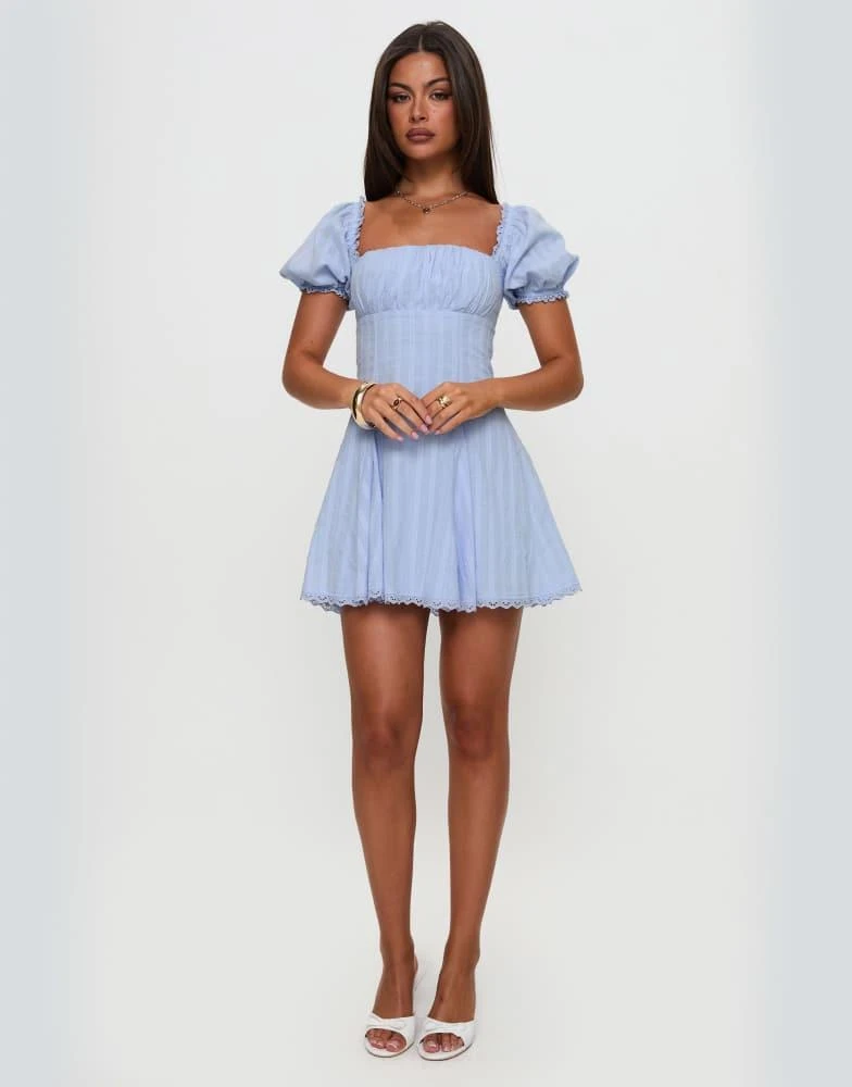 sachin and babi light blue dress Princess Polly Drop Waist Dress Review and Try-On main image 0
