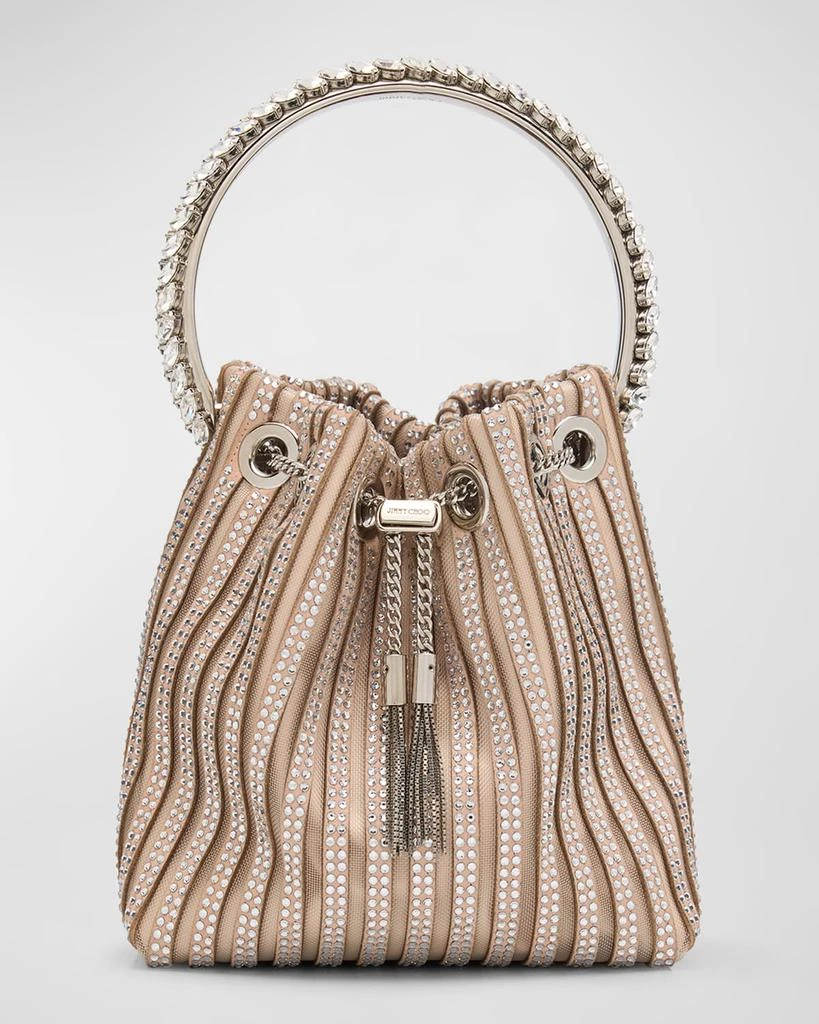 Jimmy Choo Bon Bon Striped Embellished Bucket Bag 1